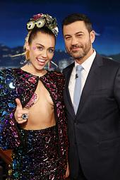 miley cyrus at jimmy kimmel live 8 26 2015